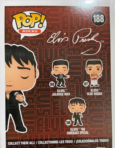 Funko Pop! Rocks: Elvis Presley68 Comeback Diamond Ee #188