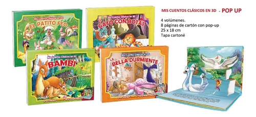 Mis Cuentos Clásicos 3d Pop-up - 4 Tomos
