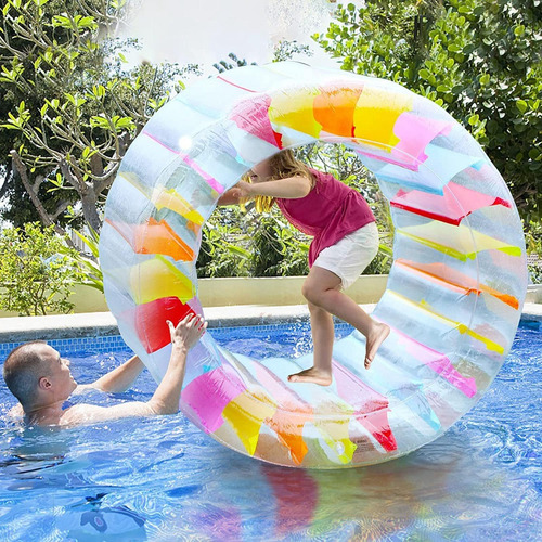 Rueda Inflable Para El Agua, Flotador Colorido 165cmx80cm