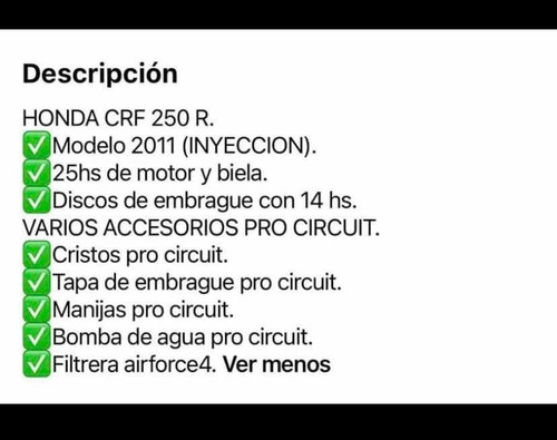 Imagen 7 de 7 de Honda Crf 250r