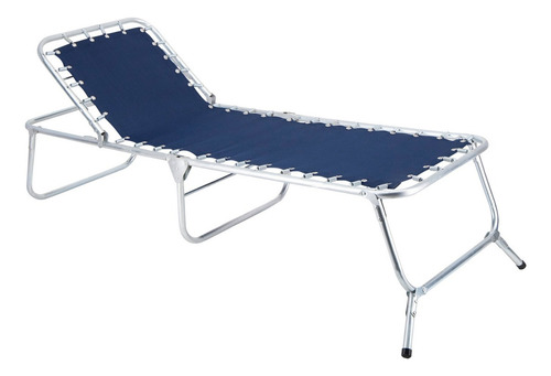 Catre Plegable Para Dormir Portatil Camping Ortopedico Lona Color Azul