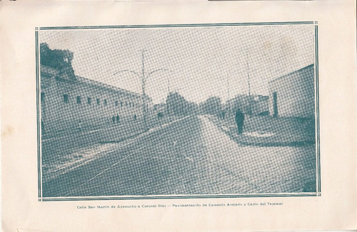 1926 Hoja Con Fotografia Mendoza Calle San Martin Ayacucho