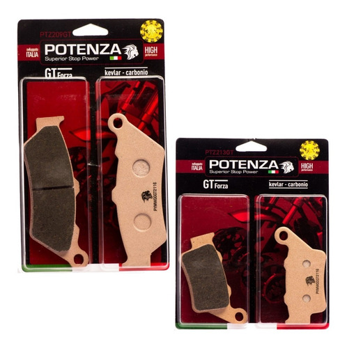 Kit Pastilhas Freio Potenza Ptz209gt Ptz213gt G650gs F650gs