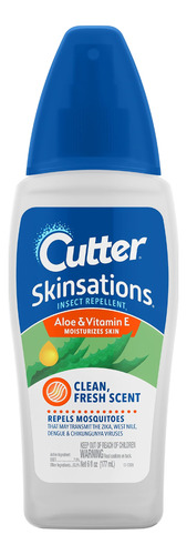Repelente De Insectos Cutter Skinsations, 6 Onzas, Con Un 7%