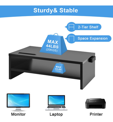 Soporte Para Monitor Marbrasse De 2 Niveles Con Soporte Para