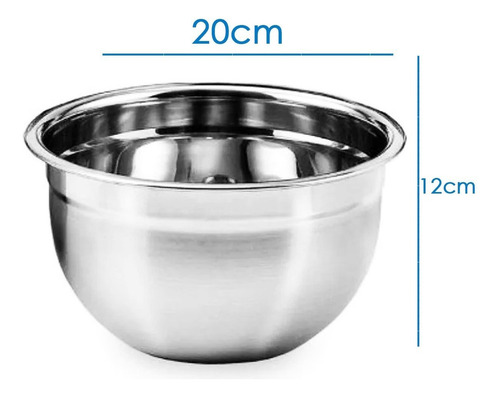 Saladeira Tigela Bowl Inox Profissional Multiuso 2 Litros