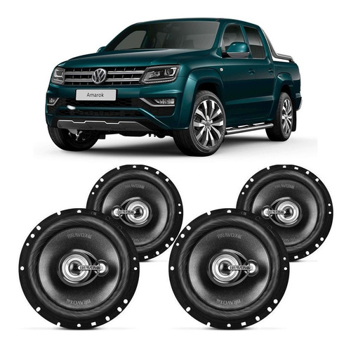 Alto Falante Vw Amarok 2016 A 2023 Bravox 240w Rms 4 Portas