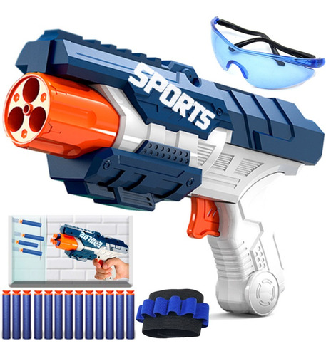 Pistola De Dardos De Espuma Nerf Guns Con 13 Dardos Para Reg