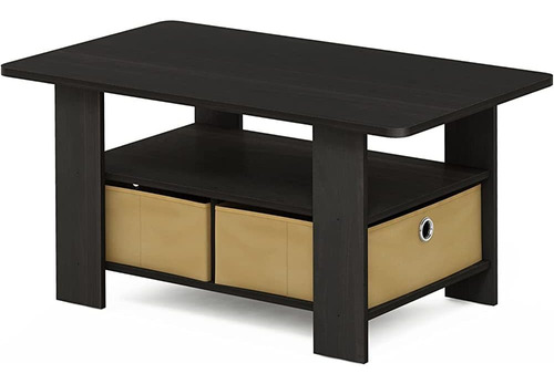 Mesa De Centro Furinno 11158exbr Con Cubos Espressobrown