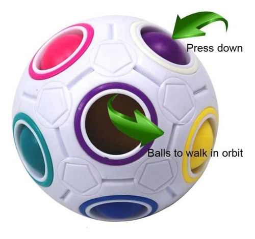 Cubo Magico Yj Bola Arcoiris Puzzle Juego De Ingenio