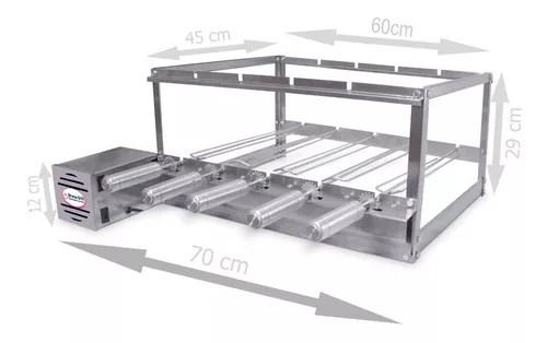 Espetos de 5 pontas em inox - Scheer Churrasqueiras