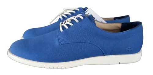 Zapatos Lacoste Original Hombre Azul Textil 29.5 