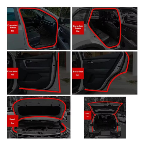 5 Metros Empaque Sellado Puertas Coche Auto Pickup Universal