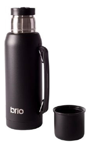 Termo Brio 1 Lt Con Tapon Pico Cebador Negro