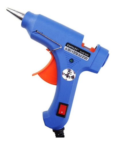 Pistola Encoladora Xunlei Silicona Eléctrica 20w Barra Fina