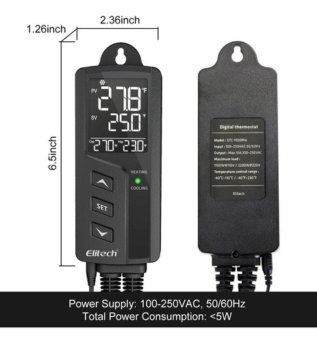 Controlador De Temperatura Sin Wifi Stc-1000 Termostato De S