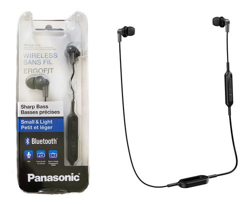 Auriculares Intrauditivos Bluetooth Panasonic Con Micrófono, Color Negro