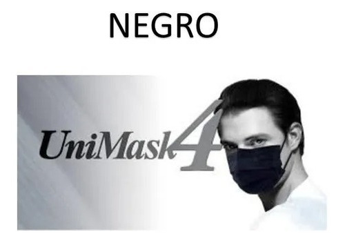 Cubreboca Unimask 4 Negro Uniseal 4 Capas