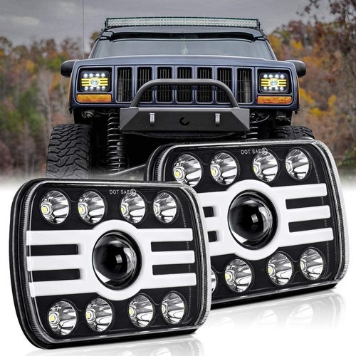 Faros Led 5x7 Pulgadas Jeep Wrangler Yj Cherokee Xj Chevy