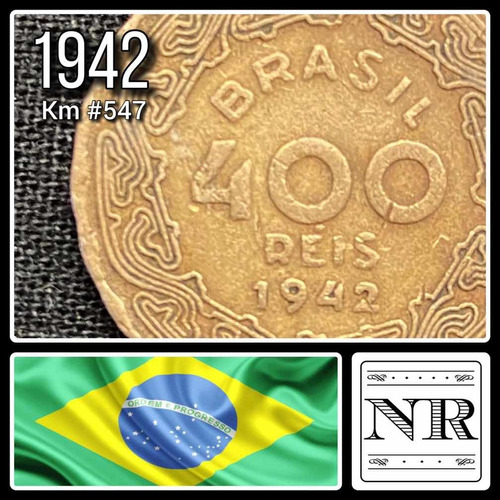 Brasil  - 400 Reis - Año 1942 - Km #547 - Vargas