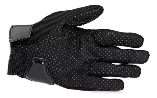 Guantes Moto Pro Biker Tactiles Protecc + 1ra Piel De Color Negro Talle M