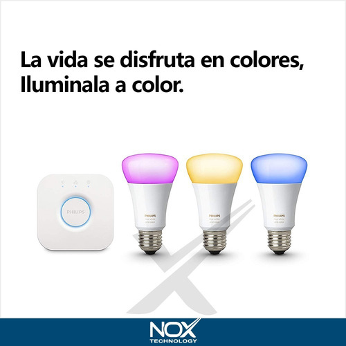 Imagen 3 de 9 de Kit De Inicio Philips Hue 3 Color 3 Blanco Bridge + Switch