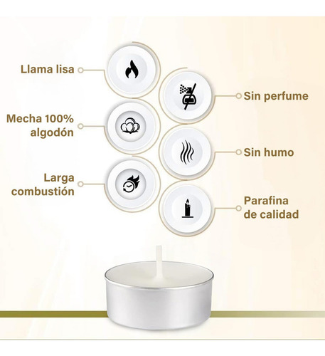 100 Velas Tealights De Cera Flotantes Decorativas 4a5 Hrs