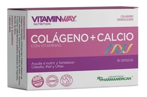 Vitaminway Colageno Hidrolizado Calcio X30 Capsulas Sin Tacc
