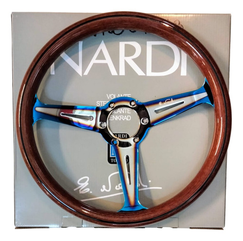 Volante Nardi De Madera Y Color Tornasol.
