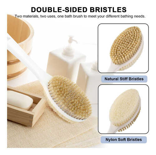Cepillo De Espalda Para Ducha Marca Sin Modelo Azul Color