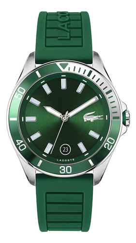 Reloj Lacoste Tiebreaker Para Hombre Silicona Verde 2011263