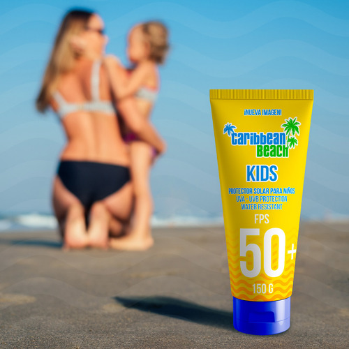 Protector Solar Caribbean Beach Kids Fps 50 + Uva/uvb 150g