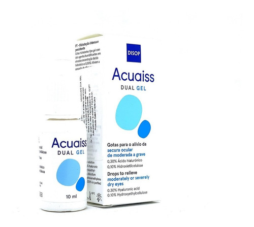 Imagen 2 de 3 de Acuaiss Dual Gel Gota Hidratante Disop Aptas Lentes Contacto