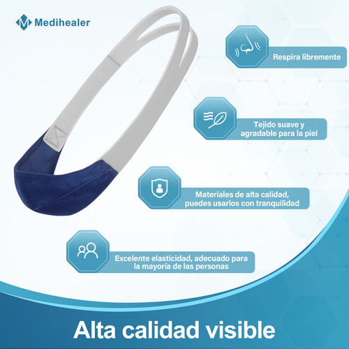 2pcs Banda mandibular antironquidos apnea Mejora Respiracio en General Medihealer