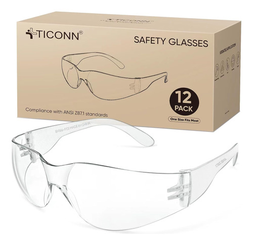 Gafas De Seguridad Ticonn Clear Para Hombre, Gafas De Seguri