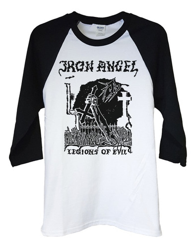 Polera Raglan 3/4 Iron Angel Legions Of Ev Metal Abominatron