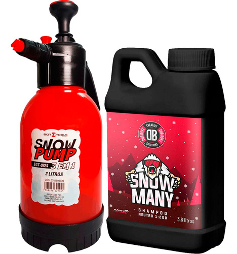 Kit Sgt Pulverizador Snow Pump 2l + Snow Many 3,6l Dub Boyz