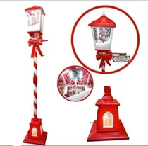 Comprar Faroles Navideños Con Luz Musicales Caida Nieve Movimiento