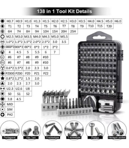 Imagen 3 de 10 de Juego Kit Destornilladores Celulares Tablet Electronica 138