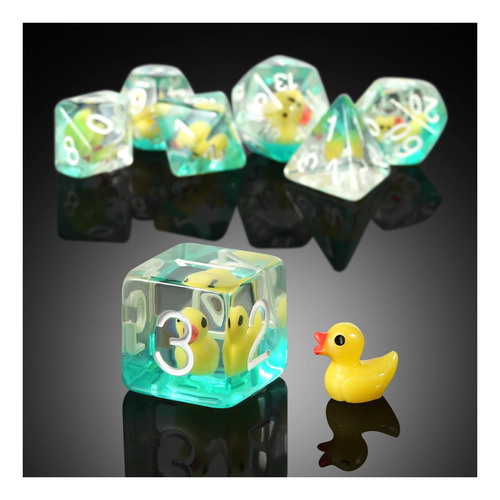 Dados De Resina Duck Dnd, Dungeons Dndnd 7 Unidades E Dados