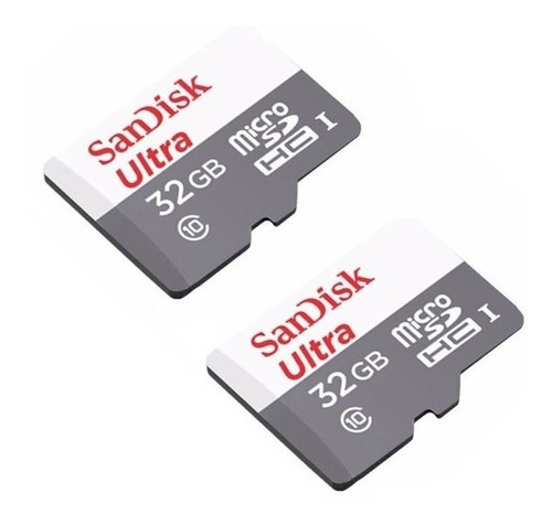 Pack X2 Tarjeta Memoria 32gb Sandisk Micro Sd Clase 10