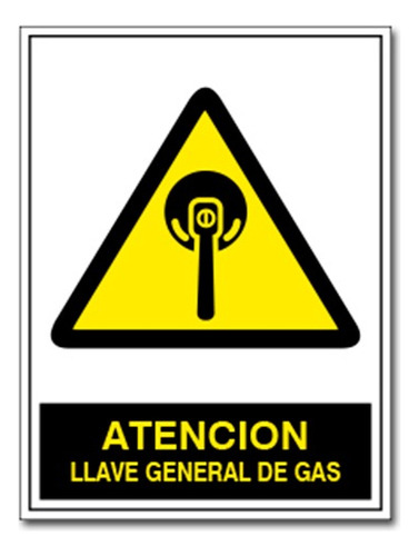 Cartel Llave General Gas 22x28cm