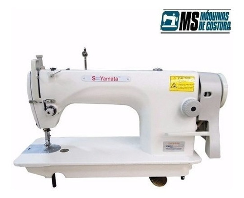 Máquina De Costura Reta Industrial Yamata  C/ Motor E Mesa