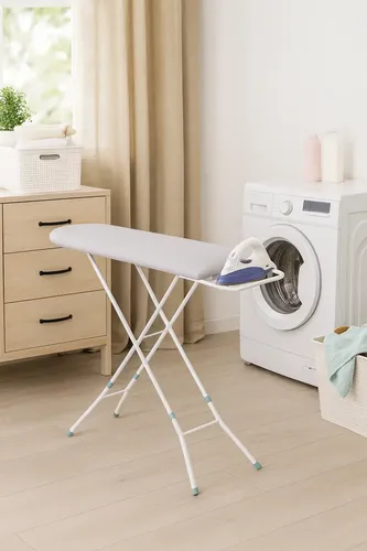 Mesa Passadeira D/passar Roupa Passadeira Extra Forte Grande Branco