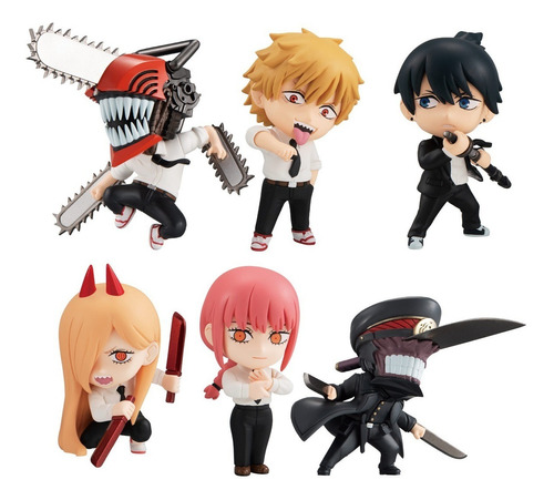 Chainsaw Man Set Mini Figuras Adverge Motion 6pz 5cm