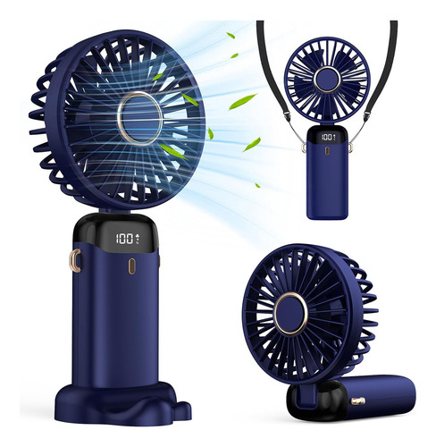 Mini Ventilador Portatil De Mano 5 Velocidades Con Carga