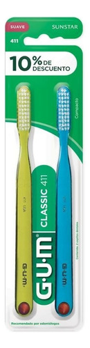 Cepillo de dientes GUM 411 Classic suave