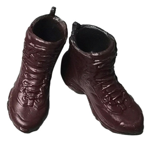 1/12 Zapatos Masculinos Figuras De Muñecas Rojo Oscuro