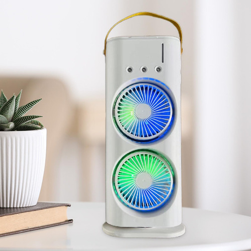 Ventilador De Escritorio Portátil 2 Ventiladores Ligeros De