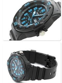 Reloj Casio Modelo Mrw 200 Negro Con Azul